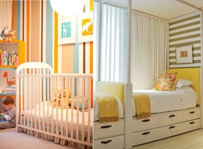 chambre-de-bébé-deco-murale-rayures