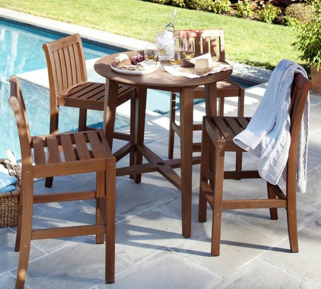 coin-repas-extérieur-mobilier-idées-chaises-table-bois