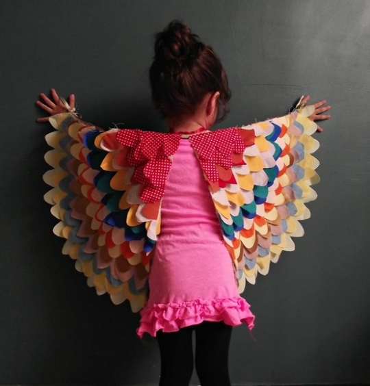 costume-enfants-fille-papillon-idées-costumes-Halloween-magnifiques costumes d'Halloween
