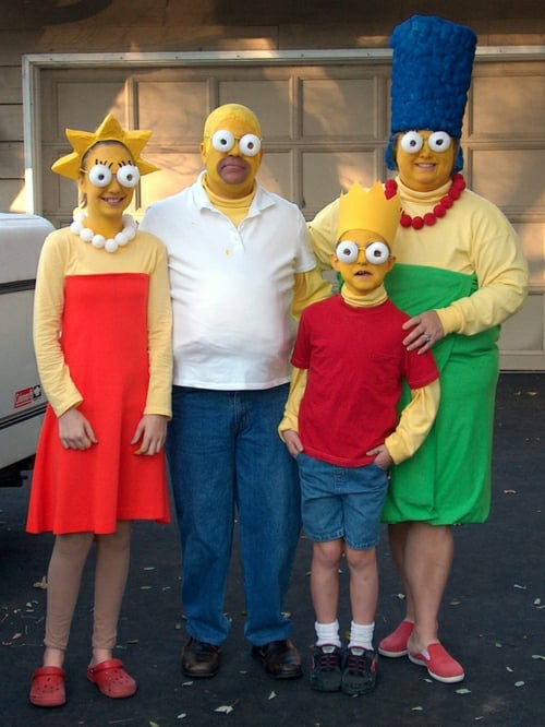 costumes-Halloween-drôles-famille-Simpson