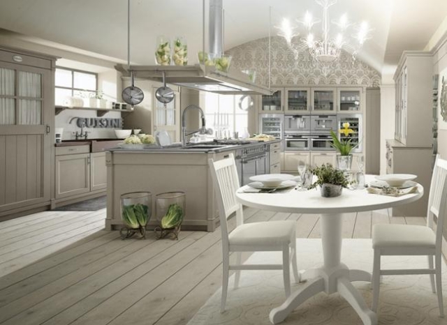 cuisine-design-moderne-style-épuré-table-chaises-blanches