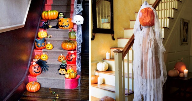 déco-Halloween-automne-escaliers-idées-citrouilles-colorées-lanternes