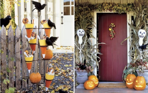 déco-Halloween-jardin-idées-citrouilles-lanternes-corbeaux