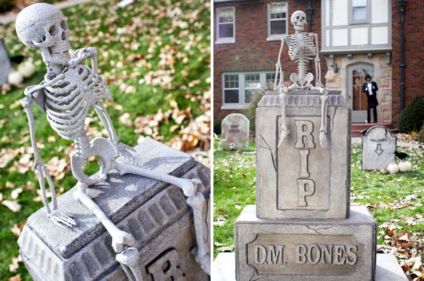 déco-Halloween-jardin-idées-squelette-pierre-tombale