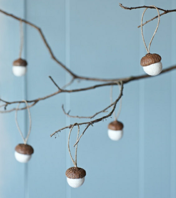 déco-automne-DIY-glands-idées-arbre-décoration déco d'automne DIY