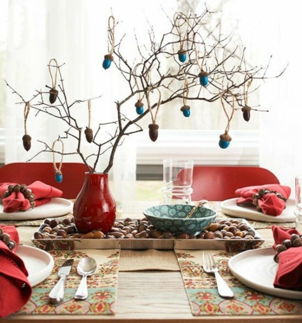 déco-automne-DIY-glands-idées-arbre-table-décoratif