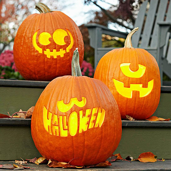 décoration-Halloween-entrée-idées-citrouilles-lanternes-amusantes décoration Halloween