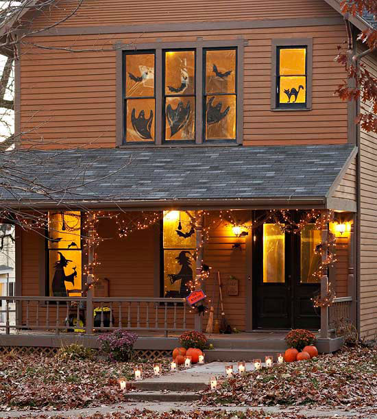 décoration-Halloween-entrée-idées-stickers-autocollants décoration Halloween