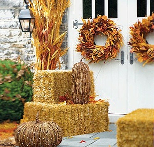 décoration-automne-DIY-idées-faciles-inspirantes-couronnes-feuilles-automnales décoration d'automne DIY