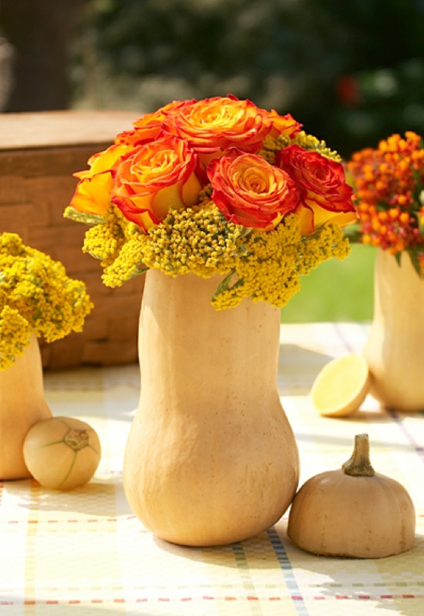décoration-table-DIY-idées-élégantes-vase-calebasse-roses