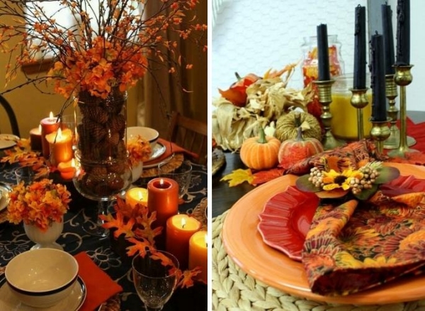 décoration-table-fête-automne-éléments-couleurs-chaudes