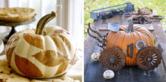 décorer-citrouille-Halloween-herbier-chariot-Cendrillon