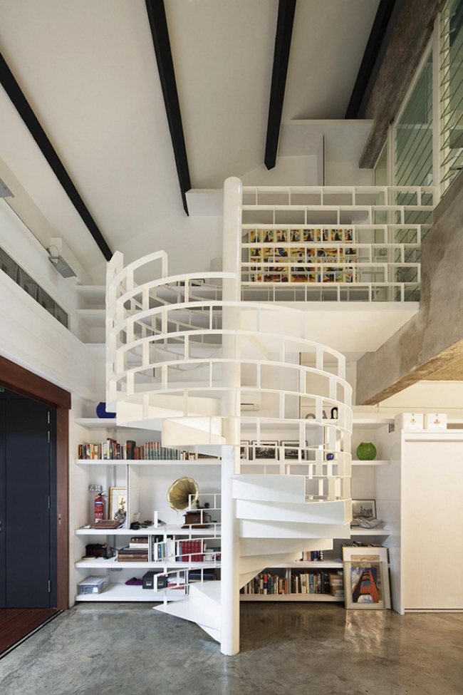 design-escalier-moderne-salon-design-curieux-blanc escaliers design et modernes