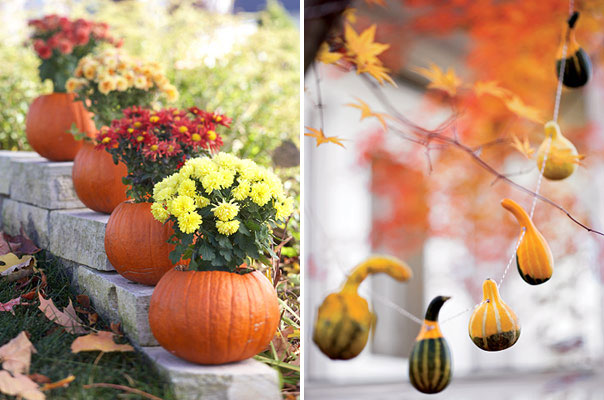 déco-Halloween-jardin-idées-citrouilles-vases-guirlande