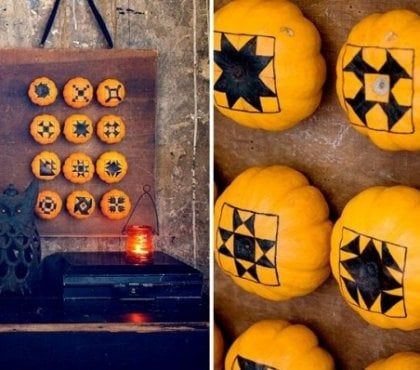 décoration Halloween en petites citrouilles-mur-motifs