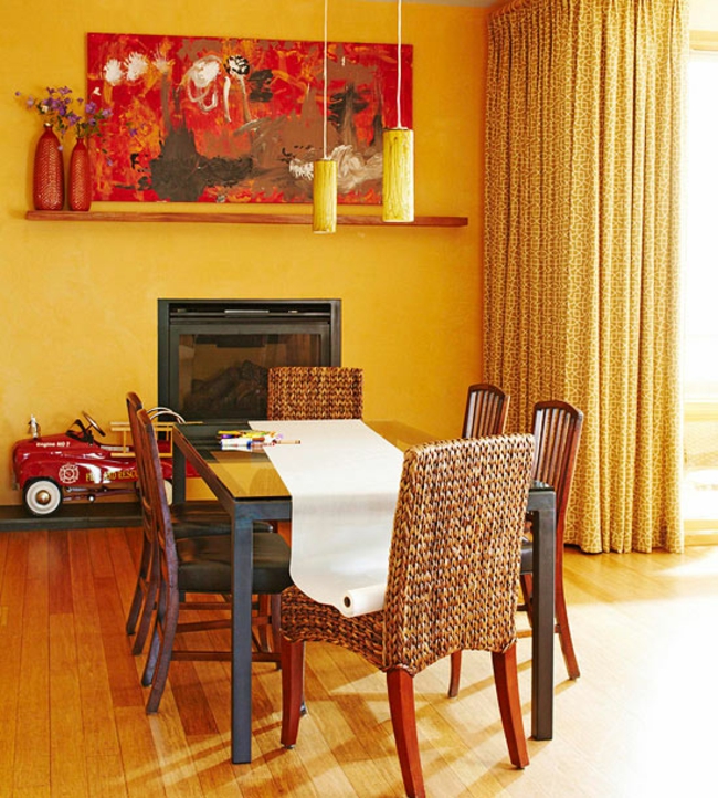 décoration-intérieure-inspirée-couleurs-automne-jaune-orangé-peinture