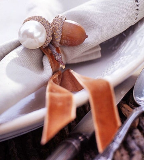 décoration-table-automnale-glands-ronds-serviettes