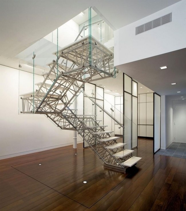 100 escaliers design et modernes invitez le style chez vous Escalier Verre désign
