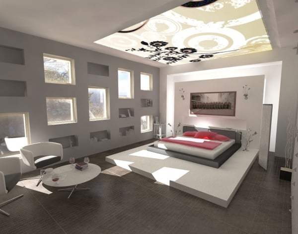 faux-plafond-moderne-chambre-coucher-minimaliste