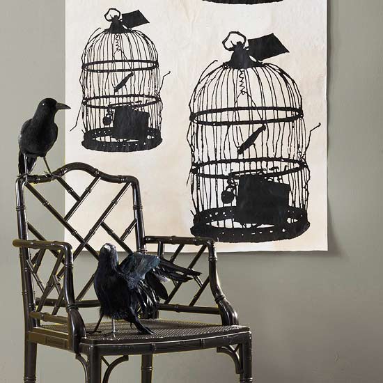 idée-décoration-d'Halloween-cage-corbeau