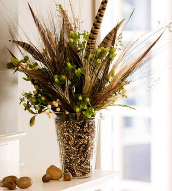 idée-originale-décoration-d'automne-table-herbes