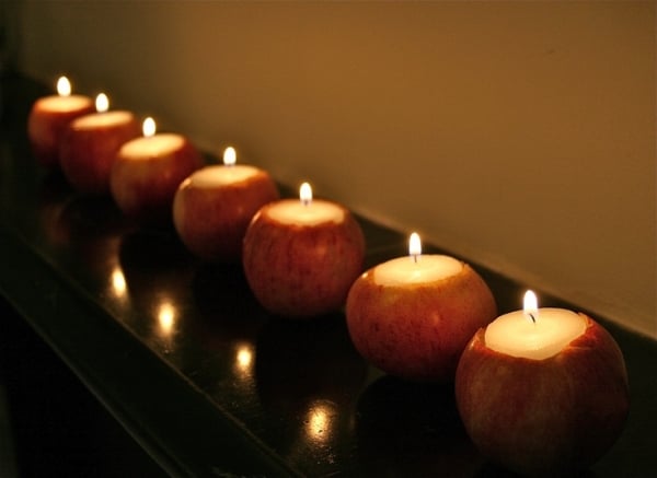 idée-super-déco-automnale-porte-bougies-pommes