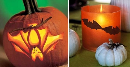 idées-décoration-Halloween-chats-noirs-chauves-souris-lanternes-citrouille décoration pour Halloween