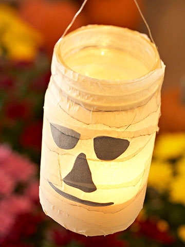 idées-décoration-Halloween-fantômes-adorables-lanterne décoration pour Halloween