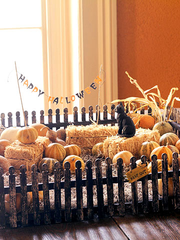 idées-originales-décoration-pour-Halloween-pailles-citrouilles
