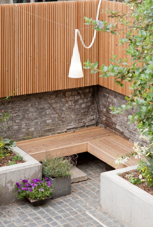 idée-aménagement-jardin-contemporain-éclairage-moderne