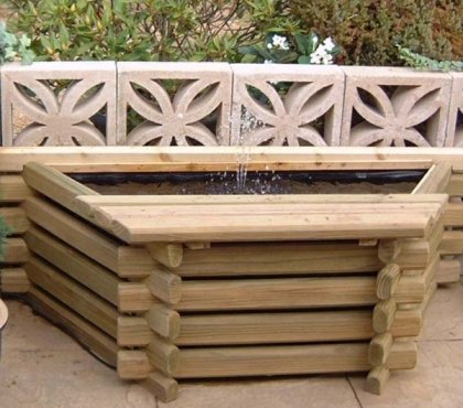 idée-bassin-de-jardin-banc-bois-ornament-béton