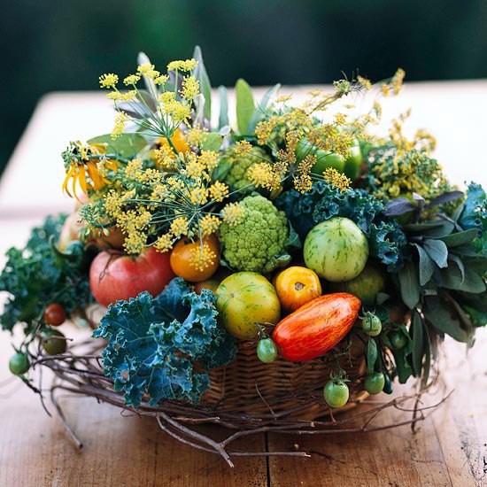 idée déco de table pas chère plantes typiques automne