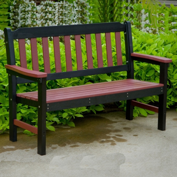 idée-originale-banc-de-jardin-bois-noir-brun