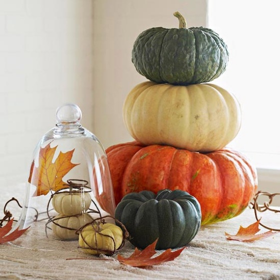 idée-originale-décoration-d'automne-rangement-citrouille-cloche-de-verre