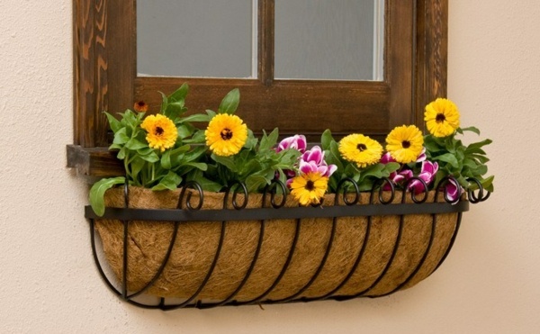 idées-de-déco-pots-fleurs-jaune-vert