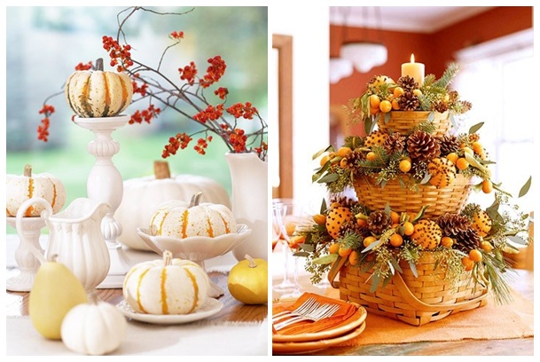 maison-déco-automne-originale-petites-citrouilles-arrangement-cônes-pin