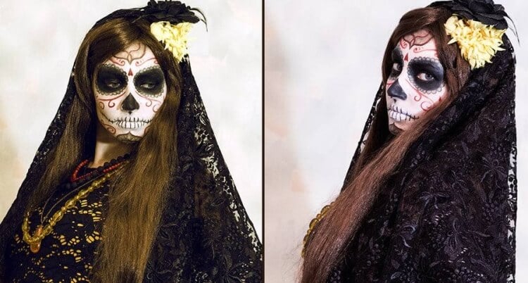 maquillage Halloween pour femme idée originale sugar skull