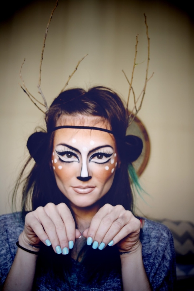 maquillage-cerf-idées-costumes-Halloween-magnifiques