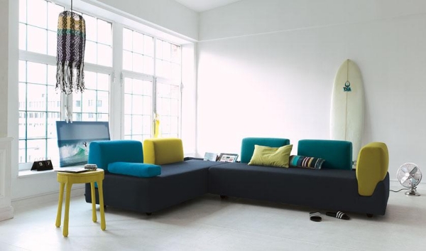 meubles design moderne salon canapé-angle-série-Cor