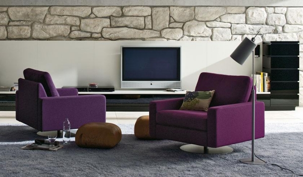 meubles design pour le salon ensemble-fauteuils-couleur-prune-Cor
