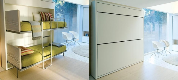 mobilier-design-peu-encombrant-lits-armoire-superposés