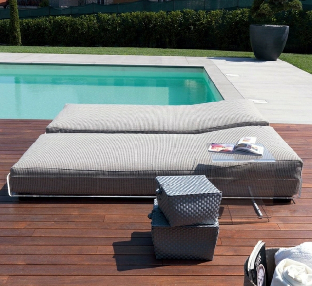 mobilier-extérieur-lounge bain de soleil piscine-terrasse-bois