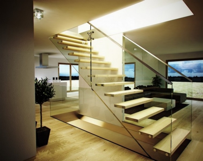 moderne-salon-design-escalier-flottant-balustrade-transparente