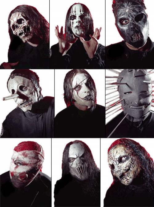 slipknot-membres-masques-maquillage-Halloween-stars-rock-metal