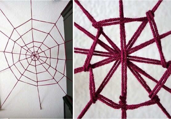 toile-d'araignée-décoration-Halloween-facile-amusante