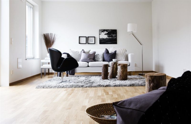 meubles scandinaves 100-photos-meubles-scandinaves-design-unique-lignes-épurées-fauteuil-noir