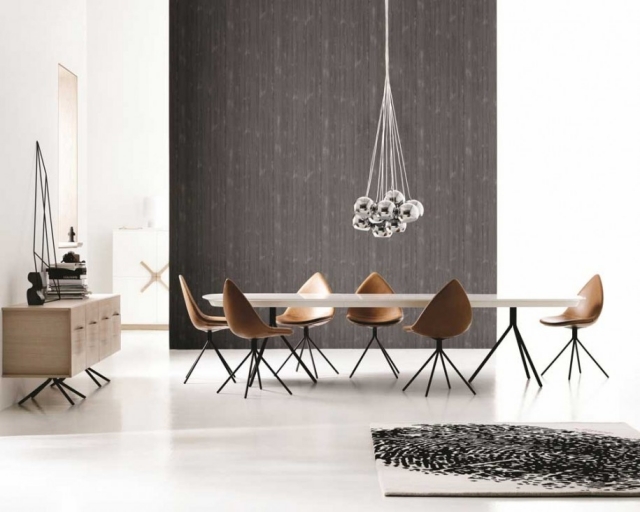 meubles scandinaves 100-photos-meubles-scandinaves-design-unique-table-élégante-longue-blanche-chaises-forme-originale-bois