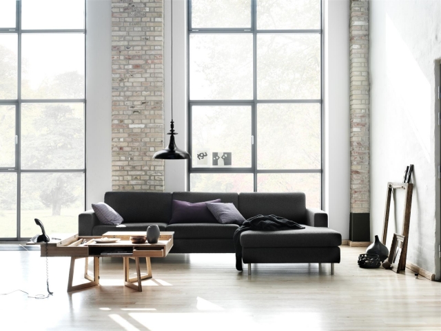 100-photos-meubles-scandinaves-design-unique-table-bois-basse-canapé-noir-élégant