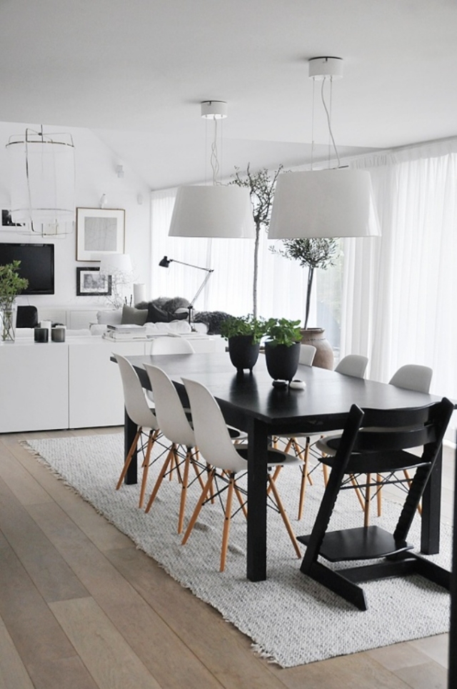100-photos-meubles-scandinaves-design-unique-table-noire-chaises-blanches-suspensions-blanches