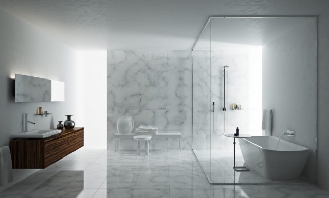 25-designs-luxueux-élégants-modèle-salle-bain-baignoire-blanche-ovale-parois-verre